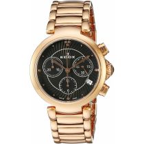 Edox 10220-37RM-NIR LaPassion Chronographe Montre Femme 35mm 5ATM