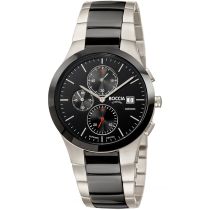 Boccia 3748-01 Montre Homme Chronographe Céramique Titane 