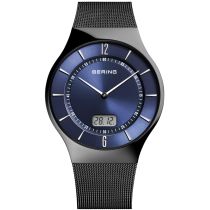 Bering 51640-227 Slim Radio Control Montre Homme 40mm 5ATM