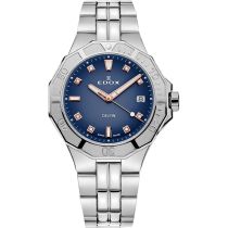 Edox 53020-3M-BUDDR Delfin Diver Montre Femme 38mm 20ATM