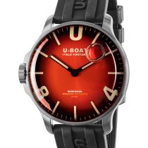 U-Boat 8701/B Darkmoon Red SS Soleil Montre Homme 44mm 5ATM