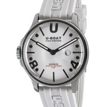 U-Boat 9542 Darkmoon White SS Montre Homme 44mm 5ATM