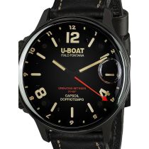 U-Boat 9671 Capsoil Doppiotempo DLC GMT Montre Homme 55mm 10ATM