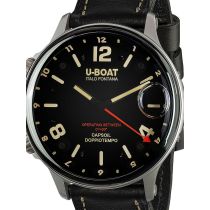 U-Boat 9672 Capsoil Doppiotempo SS GMT Montre Homme 55mm 10ATM