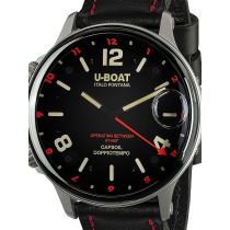 U-Boat 9674 Capsoil Doppiotempo SS GMT Montre Homme 55mm 10ATM