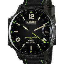 U-Boat 9675 Capsoil Doppiotempo DLC GMT Montre Homme 55mm 10ATM