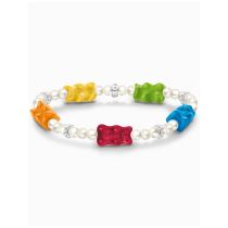 Thomas Sabo A2153-052-7-L15 Bracelet de perles Ours d'Or multicolore 15 cm