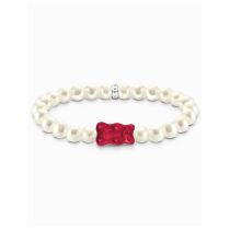 Thomas Sabo A2154-017-10-L15 Bracelet de perles Ours d'Or rouge 15 cm