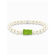 Thomas Sabo A2154-017-6-L15 Bracelet de perles Ours d'Or vert 15 cm