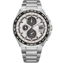 Citizen AT8238-84A Montre Homme Eco-Drive Super-Titanium Radio Chronographe 44mm 10ATM  