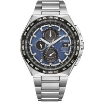 Citizen AT8238-84L Montre Homme Eco-Drive Super-Titanium Radio Chronographe 44mm 10ATM  