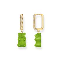 Thomas Sabo CR727-414-6 Créole simple dorée avec Ours d'Or vert en version midi Femme