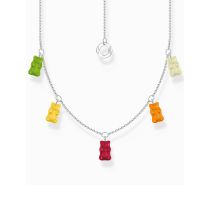 Thomas Sabo KE2205-017-7-L45V Collier en argent avec 5 Ours d'Or colorés pour femmes