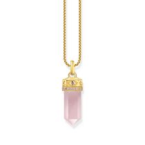 Thomas Sabo PE955-995-9 Pendentif doré avec cristal rose quartz Femme