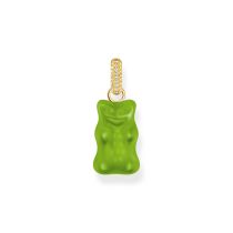 Thomas Sabo PE967-414-6 Grand pendentif Ours d'Or vert doré avec pierres Femme