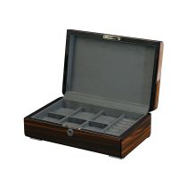 Rothenschild Coffret à montres RS-2433-EB pour 6 Montres et Boutons de manchette