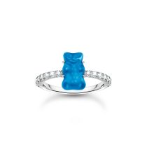 Thomas Sabo TR2459-052-1-54 Bague argent avec Ours d'Or bleu femme