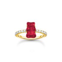 Thomas Sabo TR2459-414-10-54 Bague en or avec Ours d'Or rouge Femme