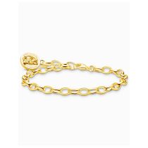 Thomas Sabo X0291-413-39-L17 Bracelet à breloques en argent avec anneau logo Ours d'Or