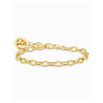 Thomas Sabo X0291-413-39-L19 Bracelet à breloques en argent avec anneau logo Ours d'Or