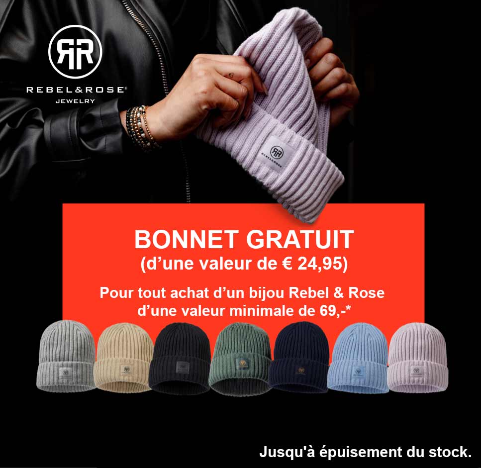 Accrochez dès maintenant un bonnet Rebel & Rose gratuit