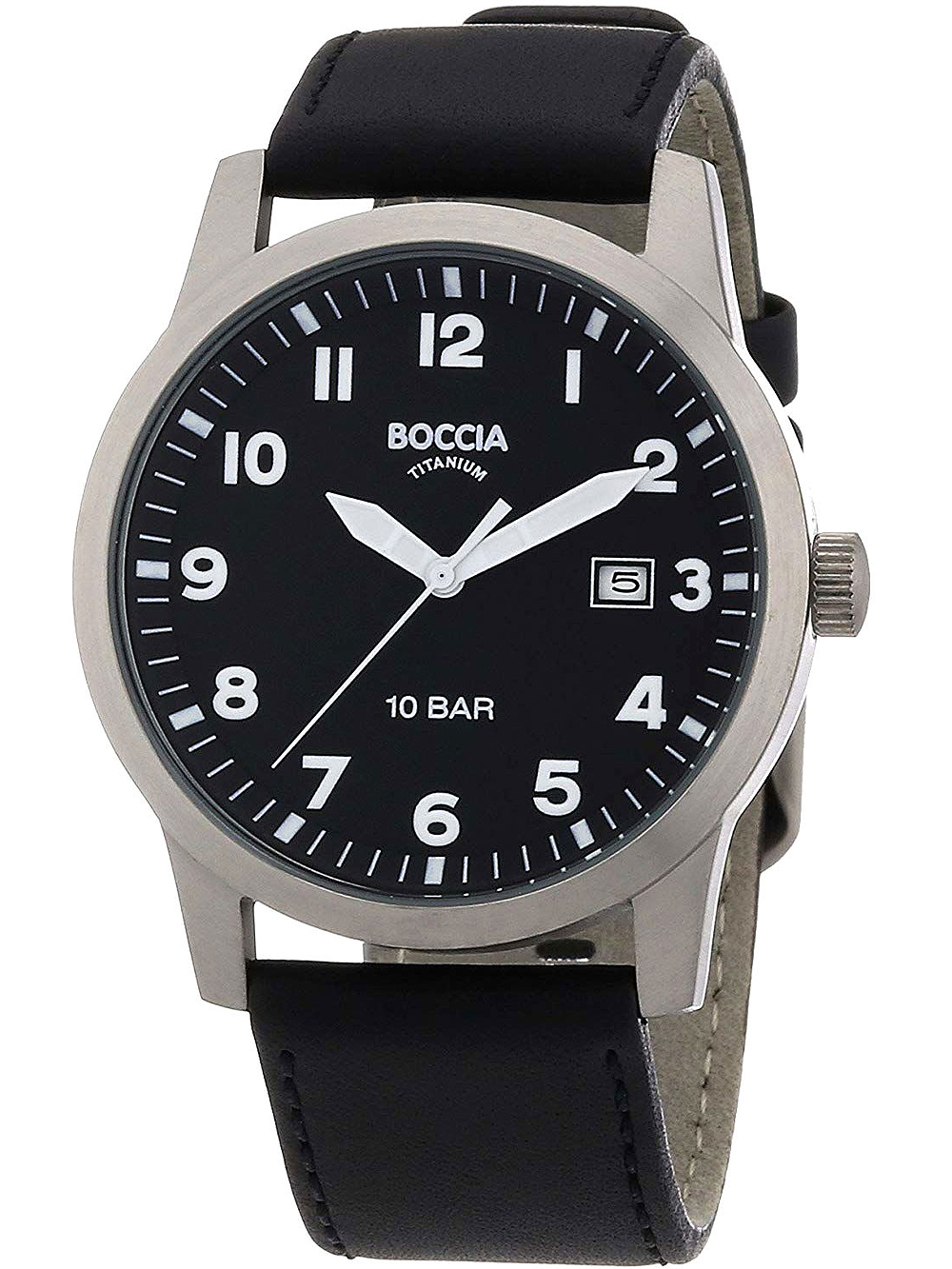 Montres Boccia 3631 01 Montre pour hommes Titane 38mm pour Hommes